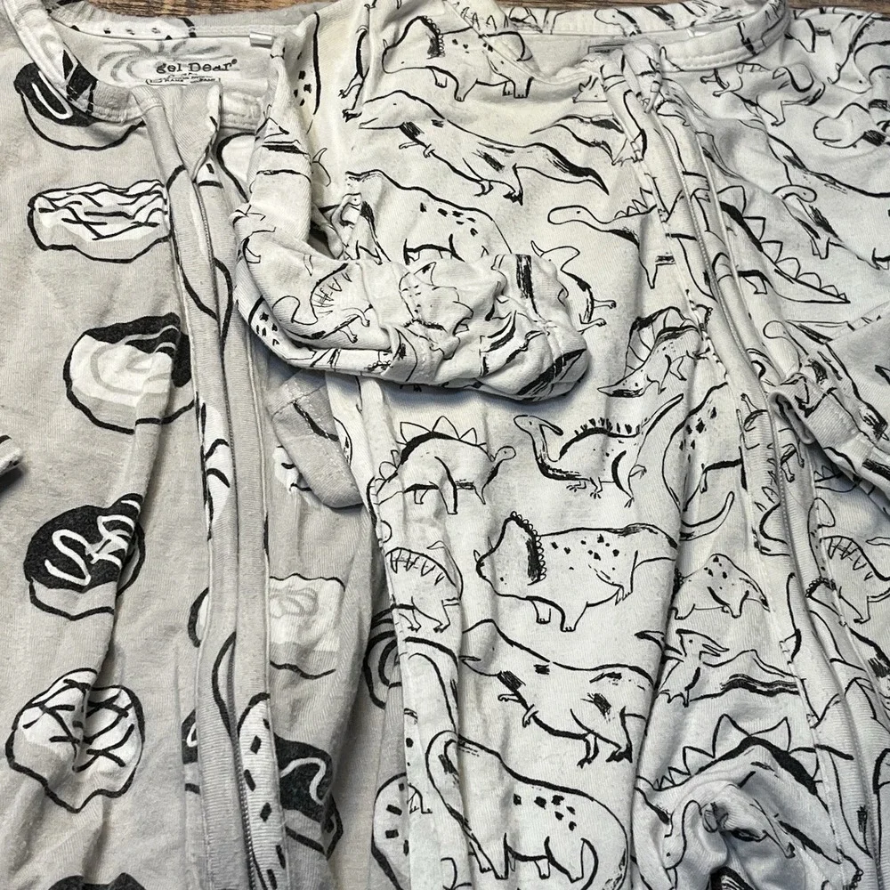 Angel Dear Bamboo Sleepers Set Unisex Baby 0-3m Halloween Dinosaurs Donuts